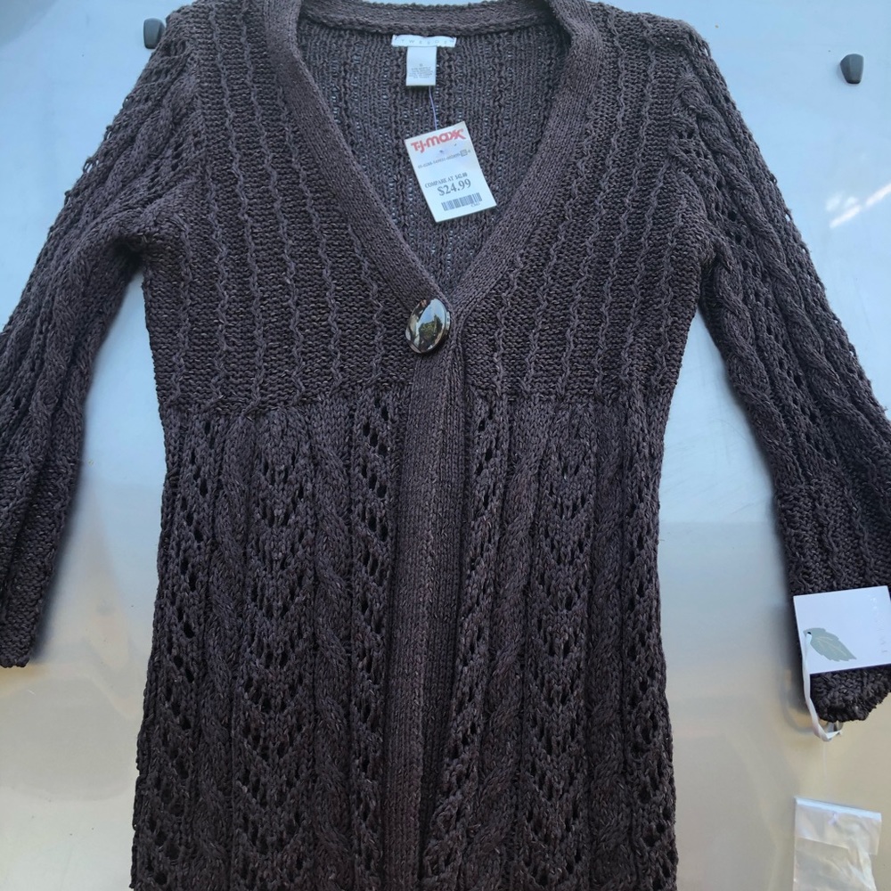 New TJ Max Brown long sleeve Top